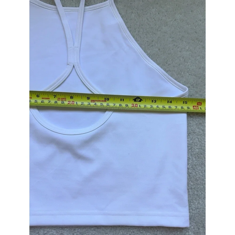 2PC -Lululemon 8 Align Tank Top Olive + Wunder Train High Neck Crossback white